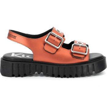 Kickers Falk Women's Wedge Sandals with Buckles in Bronze Copper