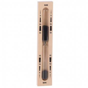 Reloj de Arena para Sauna 15 Minutos Negro Resistente al Calor y Humedad