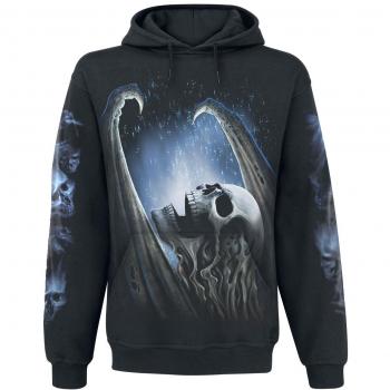 Spiral Winged Skelton Sudadera con capucha Negro S