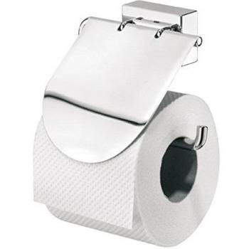 Tiger Figueras Portarrollos con Tapa, 13 x 5.4 x 12 cm, Metal, Cromo