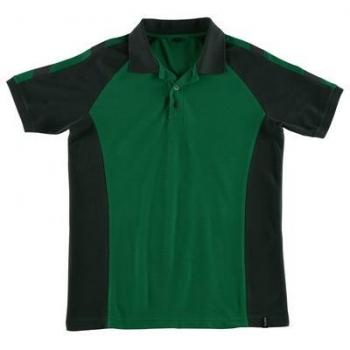 Polo de Manga Corta Mascot Bottrop Verde/Negro Talla M