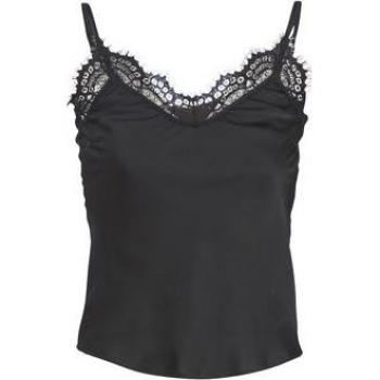 IKKS Blusa lencera de satén con encaje para mujer BN11105-02