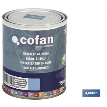 Esmalte al agua 750 ml azul mediterráneo brillo