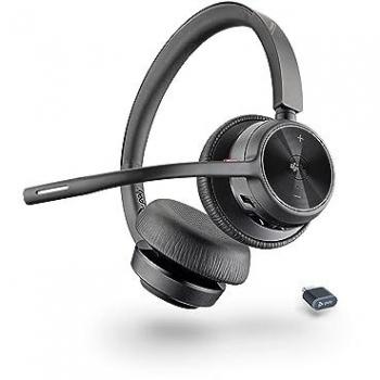 Auriculares Inalámbricos Poly Voyager 4320 UC - Bluetooth, Micrófono con Cancelación de Ruido, Conexión USB-C, Uso en Oficina/Centro de Llamadas, Alcance de 50 m