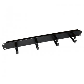 Horizontal 1U Cable Management Bar with 4 Rings