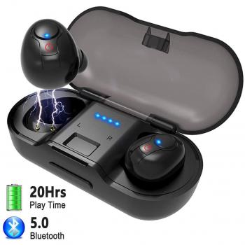 Auriculares Bluetooth , Fodlon TWS Auriculares Bluetooth 5.0 auriculares estéreo inalámbricos mini auriculares deportivos inalámbricos con mini caja de carga portátil y micrófono incorporado