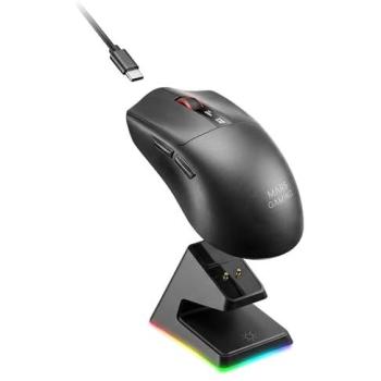 Ratón Inalámbrico Gaming Mars MMW-ELITE Tri-Modo 20000 DPI OLED Negro/Blanco