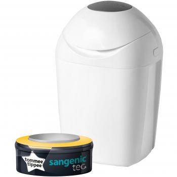 Tommee Tippee Sangenic Tec - Contenedor de pañales, capacidad de 28 pañales, color blanco