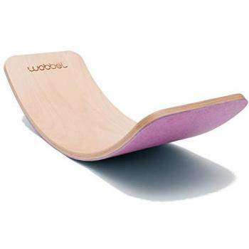 Wobbel Starter Balanceboard Transparant lacquered with Wild Rose