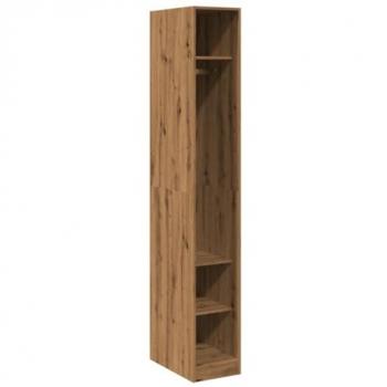 Armario de madera de ingeniería roble artesanal 30x50x200 cm Marrón