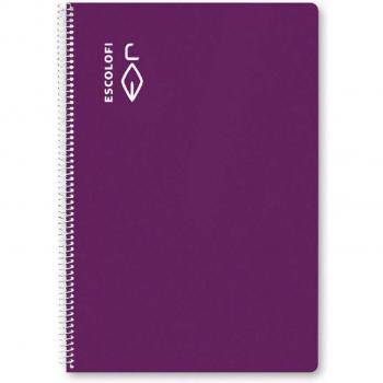 Cuaderno Escolofi Tapa Dura 50 Hojas Folio Liso Violeta