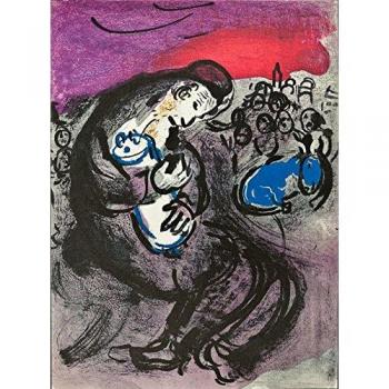 Marc Chagall – 'pleurs de Jeremie' – número de mano Vintage Litografía – c1985 
