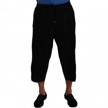 Dolce & Gabbana Black Cotton Torero Sweatpants Shorts Pants - IT52 | XL