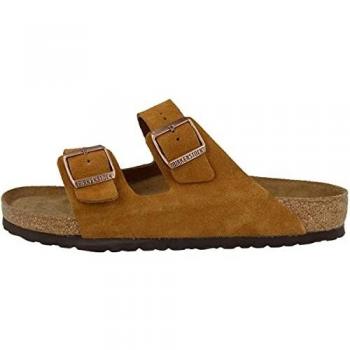 Birkenstock Arizona Soft Footbed Suede Men’s Sandals - Brown, Size 44
