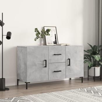 Aparador de madera de ingeniería 100x36x60 cm, mueble de almacenaje para salón, buffet, armario auxiliar y armario de almacenamiento en color gris hormigón