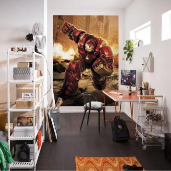 Komar Marvel Avengers Iron Man Hulkbuster - Papel pintado, vinilo, multicolor, 184 x 0,2 x 254 cm