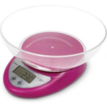 Báscula de Cocina Digital Kiwi con Bol de 600 ml y Capacidad hasta 5Kg en Color Morado
