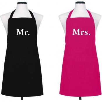 Juego Mr & Mrs marido & esposa Chef de cocina delantales