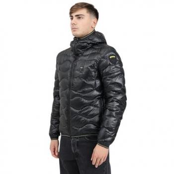 Blauer Men's Black Wave Puffer Jacket - Regular Fit, Size 3XL