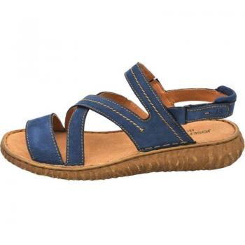 Sandalias de Mujer Josef Seibel en color azul, modelo para tallas grandes, con cierre en piel nobuk