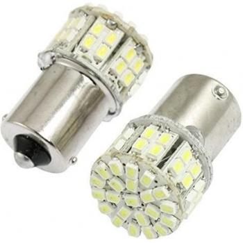 TOOGOO (R) 2 x BA15S 1156 1141 LED Luz Vuelta Trasera para Coche Bombillas 50-1210 SMD 12V Blanco