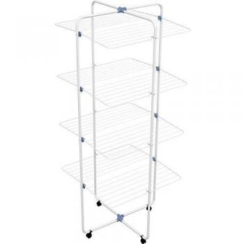 Tendedero Vertical Gimi Vip 4, 4 Niveles, Espacio de Secado 40 m, con Ruedas, Dimensiones 71 x 71 x 168 cm