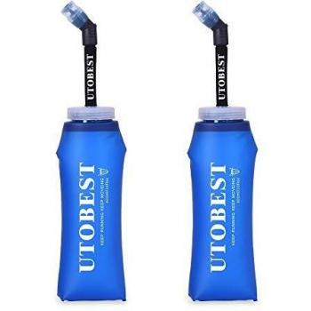 UTOBEST Soft Flask TPU Botella Hidratacion Running Trail Botella de Agua Flexible 600ml