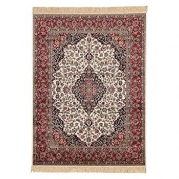 Alfombra Farshian Medallion 230x160 cm Original en Colores Marfil y Rojo