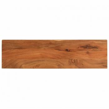 Mesa rectangular de madera maciza de acacia 120x30x3,8 cm marrón