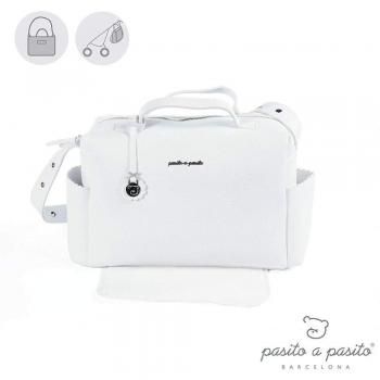 Bolsa Canastilla Total White en color blanco de la marca Pasito a Pasito