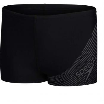 Speedo - Bañador de niños de natación Medley Logo Aquashort Speedo - Bañador bóxer, diseño Medley Logo, tejido resistente al cloro, secado rápido, ajuste cómodo, ideal para actividades acuáticas