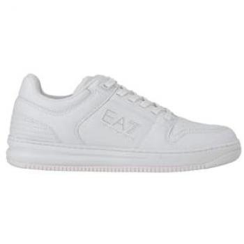 EA7 Men's Slasher White Trainers, Size: 7 UK, Colour: White, Lace-up Sneakers with Rubber Sole