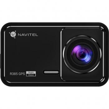 Cámara de salpicadero NAVITEL R385 GPS 2K con pantalla integrada, micrófono incorporado, visión nocturna y ángulo de visión de 140°
