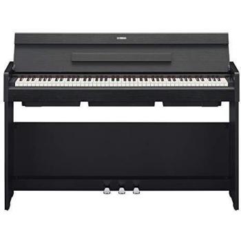 Yamaha Arius YDP-S34 - Piano digital moderno y elegante para estudiantes o aficionados, adecuado para cualquier rincón de la casa, color negro nogal