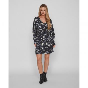 Vila Vestido corto con volantes, diseño elegante, tejido ligero, ajuste cómodo, ideal para ocasiones informales y eventos de verano