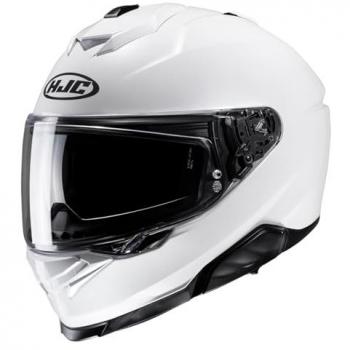 HJC Casco Integral i71 Perla-Blanco, casco de moto integral, color blanco perla, modelo i71, diseño sólido