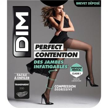 DIM Perfect Contention Panty Compresión Ligera Transparente Negro Talla 2