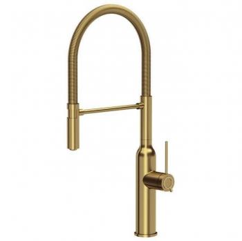 Grifo Mezclador de Cocina Quadron Marilyn Q Line, 360° con Función QFix, Acabado PVD Cobre, Altura 54,5 cm, Cabezal Cerámico