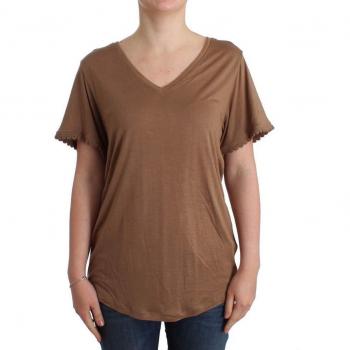 John Galliano Brown Short Sleeve Top - Size S