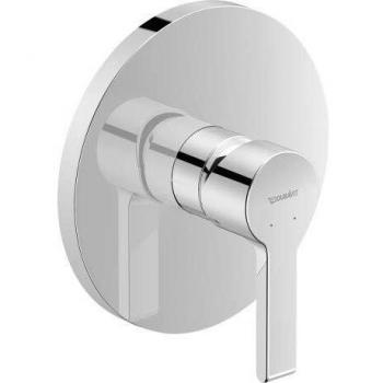 Grifo de ducha monomando Duravit B.2, cromado, instalación empotrada, diseño redondo