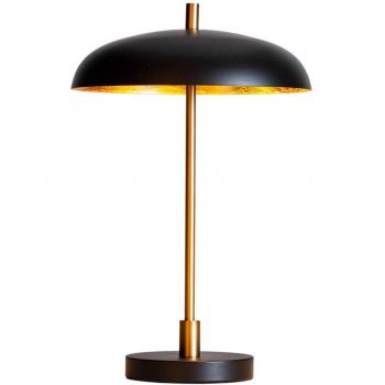 Lámpara de mesa Shelby negra, latón y oro 45 cm By Rydéns