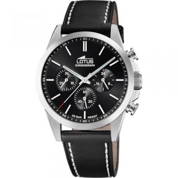 Reloj de Hombre Lotus 18990/4 Cronógrafo Analógico con Correa de Piel Negra