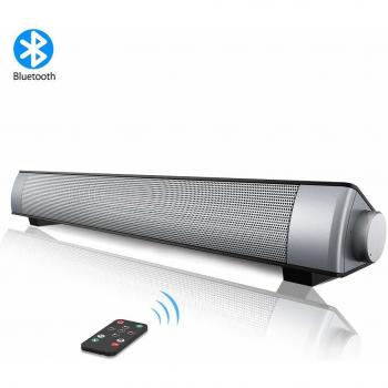 Versiontech barra de sonido pc altavoz con cable e inalambrico bluetooth altavoz estereo con control remoto soundbar usb portatil para cine en casa ordenador tv movil soporte rca aux