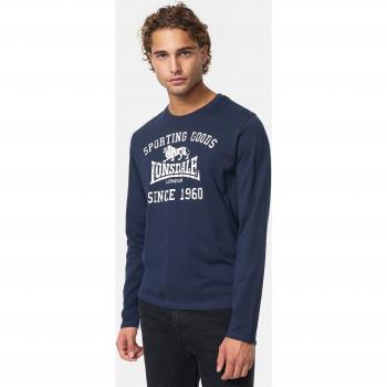 Camisa de manga larga para hombre Lonsdale Auldearn Azul marino/blanco L