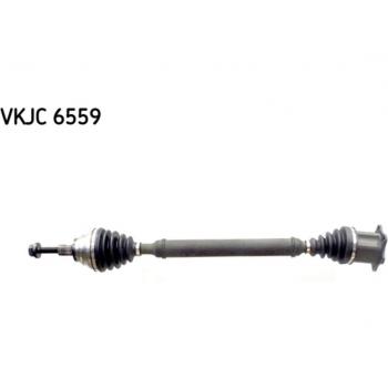 Eje motriz y árbol de transmisión SKF VKJC 6559, compatible con vehículos específicos, fabricado en acero de alta resistencia, diseñado para ofrecer un rendimiento óptimo en la transmisión de potencia, incluye juntas homocinéticas y está sujeto a