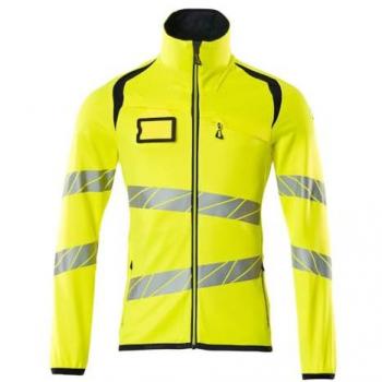 Sudadera con Cremallera Microfleece Acelerada y Segura Hi-Vis Amarillo/Navy Oscuro (XL)