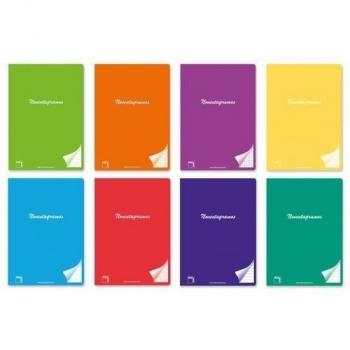 Pack de 6 Libretas A4 Cuadrícula 4x4 90g/m² 48 Hojas Tapas Plastificadas Colores Surtidos