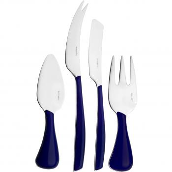 BUGATTI GLBU-021F36/4 Glamour - Juego de 4 Cuchillos de Queso