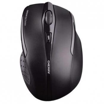 Cherry MW 3000 2.4GHz Wireless Ergonomic Mouse with Nano USB Receiver, Additional Keys, Right-Hand Design, Black (JW-T0100)