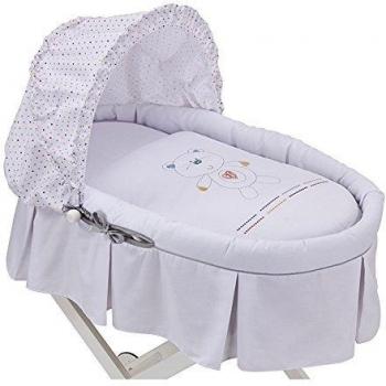 Piccolandy 1961156075200 - Capazo con colcha desenfundable, 80 x 38 x 25 cm, multicolor